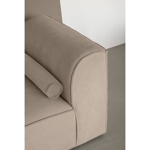 Felix - Canapé Modulable Panoramique D'angle Droit 7 Places En Tissu Texturé
