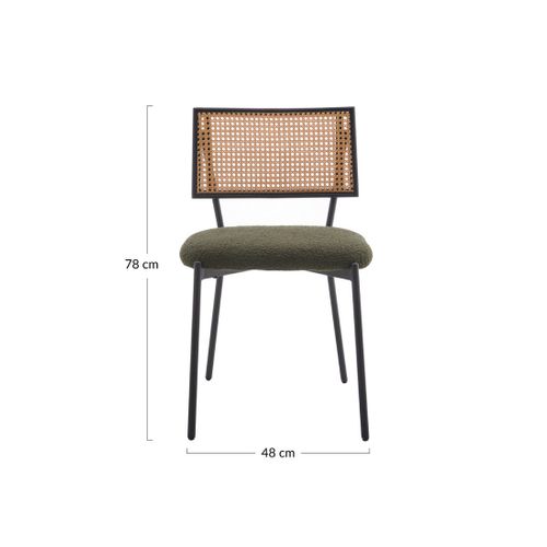 Luciano - Lot De 2 Chaises - En Tissu Bouclette Beige