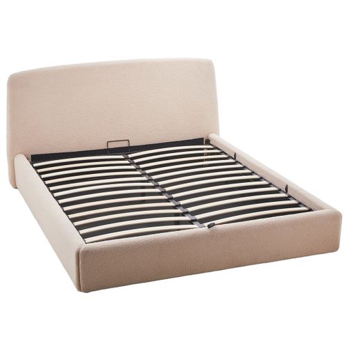 Juliette - Lit Coffre - 160x200 Cm - En Tissu Bouclette