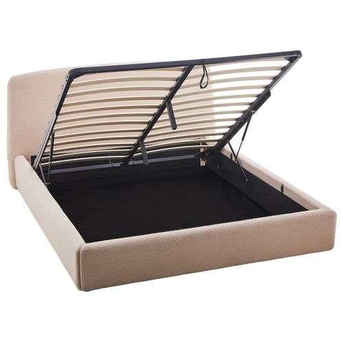 Juliette - Lit Coffre - 160x200 Cm - En Tissu Bouclette