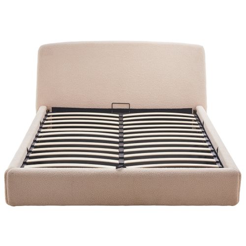 Juliette - Lit Coffre - 160x200 Cm - En Tissu Bouclette