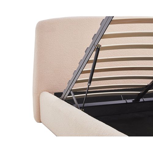 Juliette - Lit Coffre - 160x200 Cm - En Tissu Bouclette