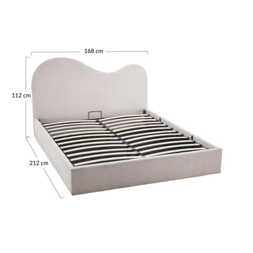 Lucas - Lit Coffre - 160x200 Cm - En Velours Texturé