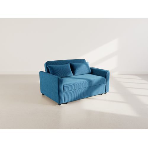 Ernest - Canapé Droit 2 Places Convertible En Velours Côtelé