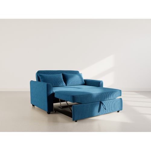 Ernest - Canapé Droit 2 Places Convertible En Velours Côtelé