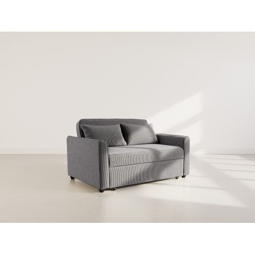 Ernest - Canapé Droit 2 Places Convertible En Velours Côtelé