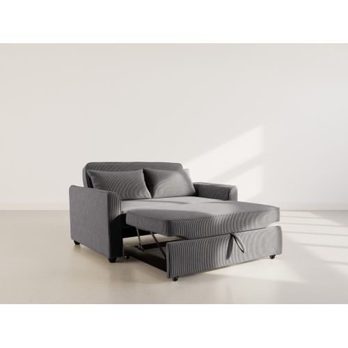 Ernest - Canapé Droit 2 Places Convertible En Velours Côtelé