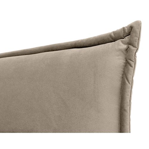 Emy - Lit Coffre - 160x200 Cm - En Velours - Sommier Inclus Taupe