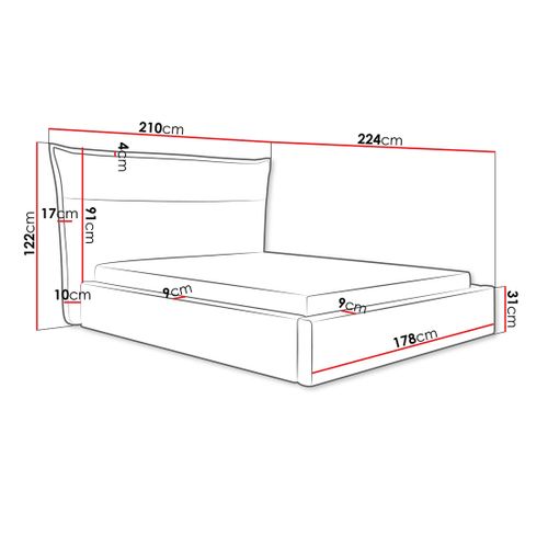 Emy - Lit Coffre - 160x200 Cm - En Velours - Sommier Inclus Taupe