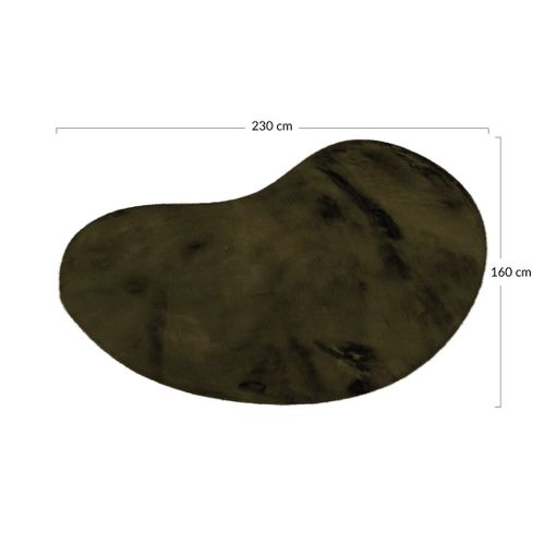 Joy - Tapis Organique - Fausse Fourrure - Vert