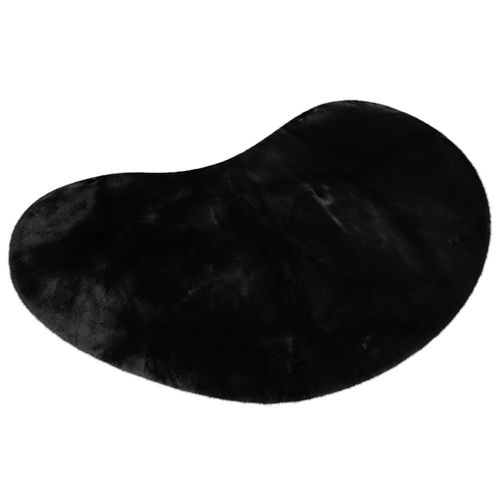 Joy - Tapis Organique - Fausse Fourrure - Noir