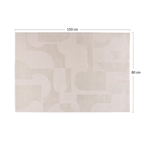 Telio - Tapis Rectangulaire Motif Bohème - Taupe - 80x150 Cm
