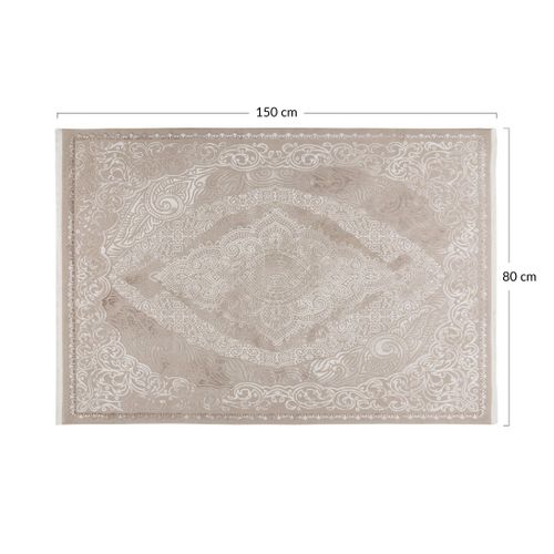 Telio - Tapis Rectangulaire Motif Oriental - Taupe -  80x150 Cm