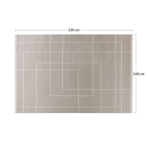 Telio - Tapis Rectangulaire Motif Graphique - Taupe - 160x230 Cm