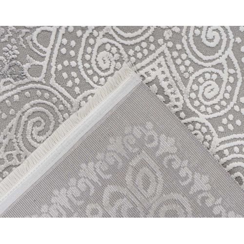 Telio - Tapis Rectangulaire Motif Oriental - Gris Anthracite -  200x290 Cm
