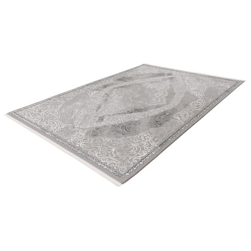 Telio - Tapis Rectangulaire Motif Oriental - Gris Anthracite -  200x290 Cm