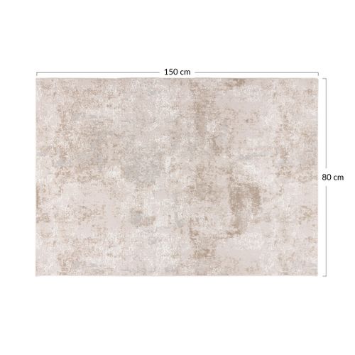 Telio - Tapis Rectangulaire Motif Relief - Taupe -  80x150 Cm