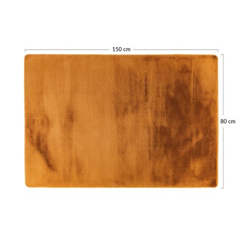 Joy - Tapis Rectangulaire - Fausse Fourrure - Orange