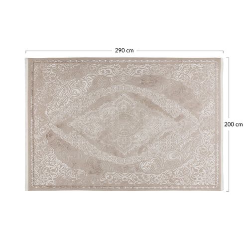 Telio - Tapis Rectangulaire Motif Oriental - Taupe -  200x290 Cm