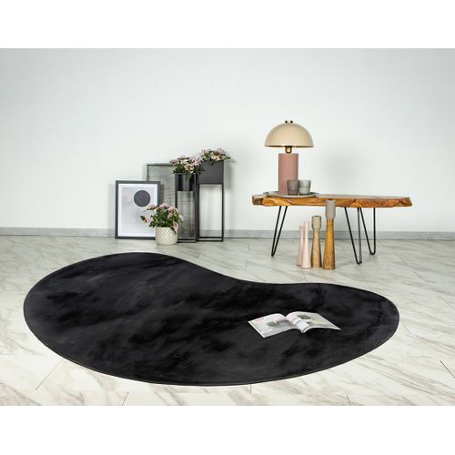 Joy - Tapis Organique - Fausse Fourrure - Gris Anthracite