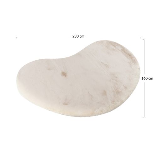 Joy - Tapis Organique - Fausse Fourrure - Blanc