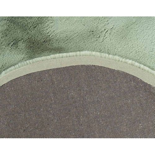 Joy - Tapis Organique - Fausse Fourrure - Vert Sauge