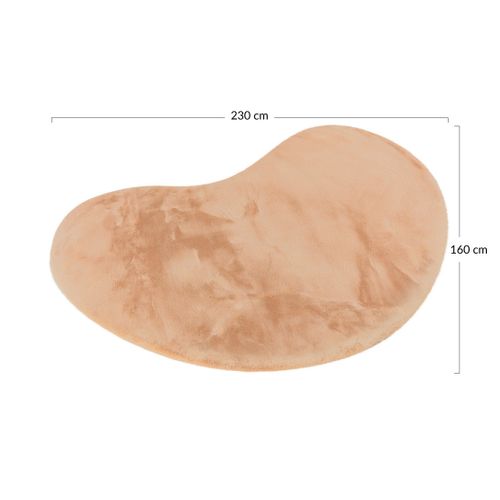 Joy - Tapis Organique - Fausse Fourrure - Corail