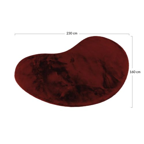 Joy - Tapis Organique - Fausse Fourrure - Rouge