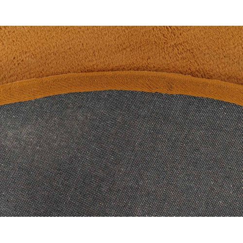 Joy - Tapis Rond - Fausse Fourrure - Orange -  200x200 Cm