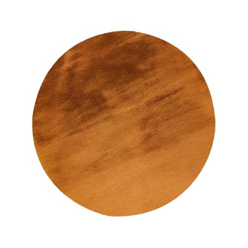 Joy - Tapis Rond - Fausse Fourrure - Orange -  200x200 Cm