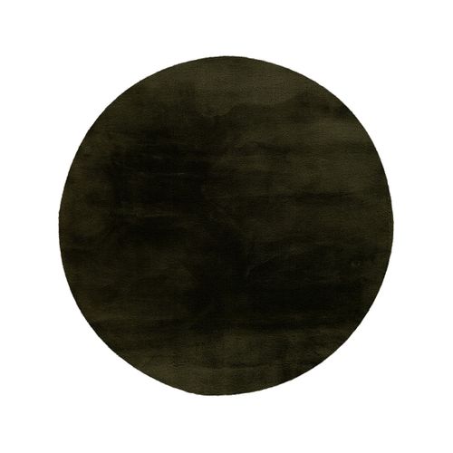 Joy - Tapis Rond - Fausse Fourrure - Vert -  200x200 Cm