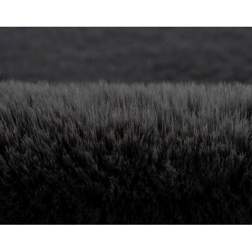 Joy - Tapis Rectangulaire - Fausse Fourrure - Gris Anthracite