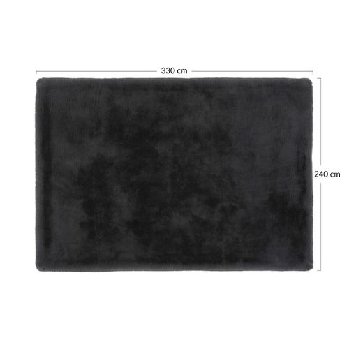 Joy - Tapis Rectangulaire - Fausse Fourrure - Gris Anthracite