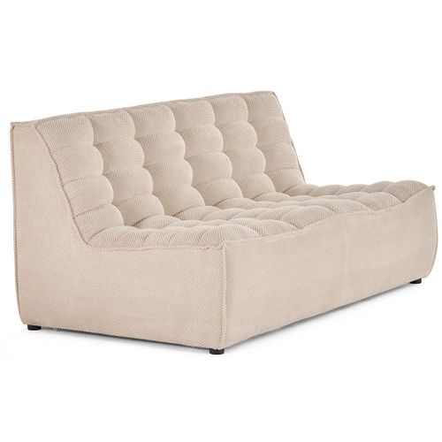 Ellie - Canapé 2 Places Sans Accoudoir En Velours Texturé Beige