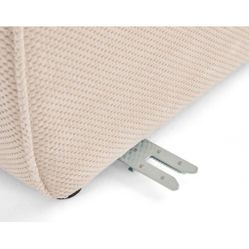 Ellie - Canapé 2 Places Sans Accoudoir En Velours Texturé Beige