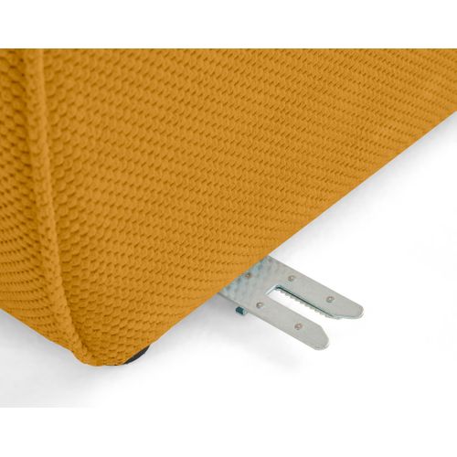 Ellie - Module D'angle En Velours Texturé Jaune