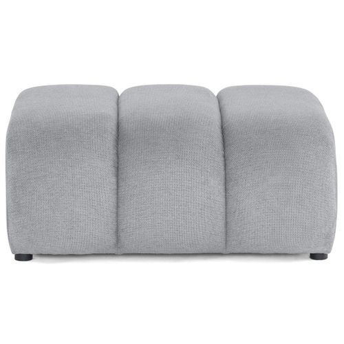 Debbie - Pouf En Tissu Texturé Gris