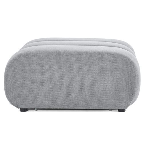 Debbie - Pouf En Tissu Texturé Gris