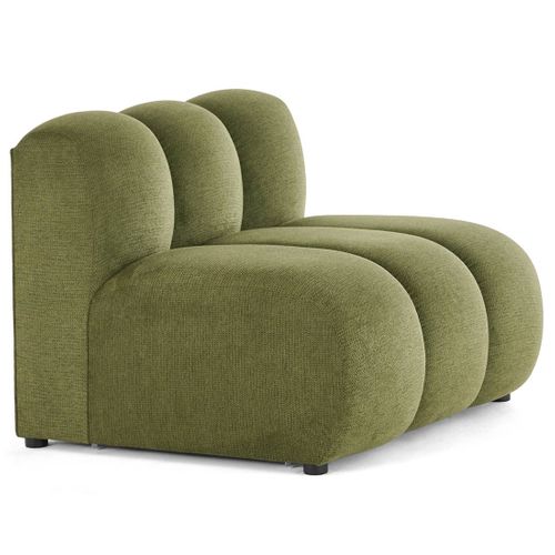 Debbie - Module D'assise Sans Accoudoirs En Tissu Texturé Vert