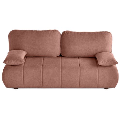 Canapé Droit Convertible 3 Places Harper En Tissu Texturé Rose