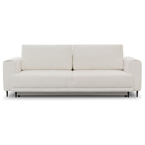 Maddie - Canapé Droit 3 Places Convertible Avec Coffre En Tissu Bouclette