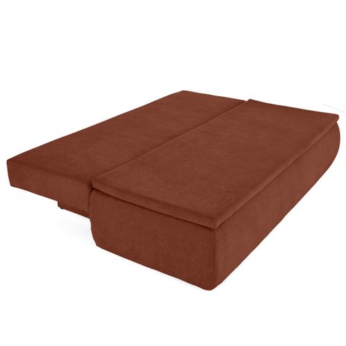 Canapé Droit Convertible 3 Places Kurt En  Terracotta