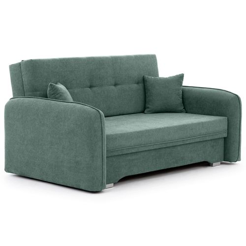 Canapé Droit Convertible 3 Places Michelle En Velours Vert