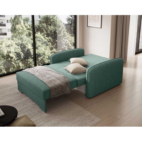 Michelle - Fauteuil Convertible Avec Coffre En Velours Vert