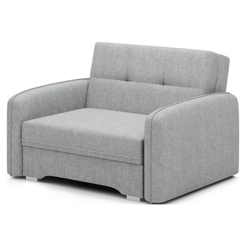 Michelle - Fauteuil Convertible Avec Coffre En Velours Gris Clair