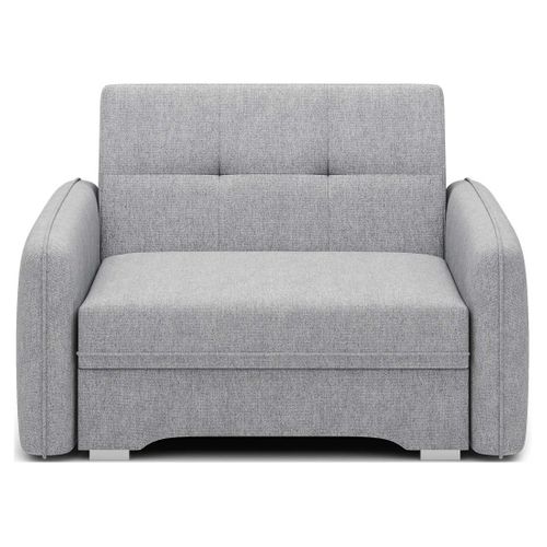 Michelle - Fauteuil Convertible Avec Coffre En Velours Gris Clair