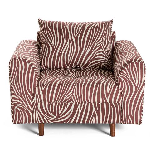 Rune - Fauteuil Zèbre En Velours