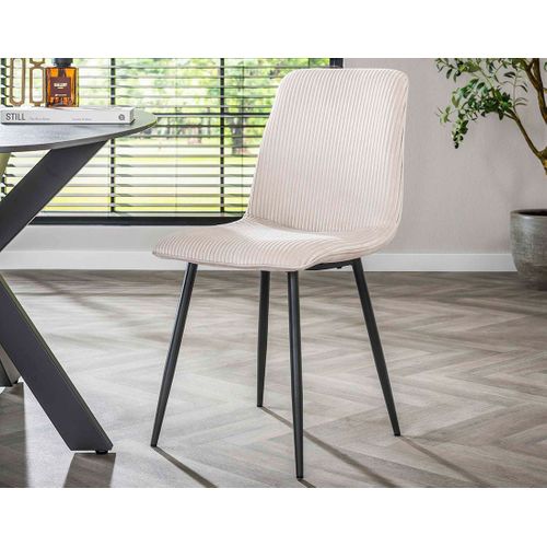 Iris - Lot De 4 Chaises - En Velours Côtelé Et Velours