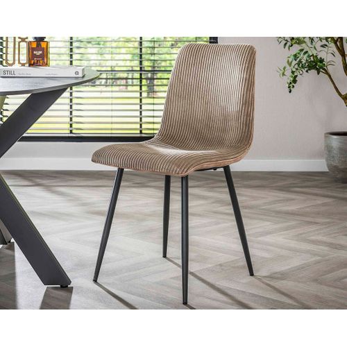 Iris - Lot De 4 Chaises - En Velours Côtelé Et Velours