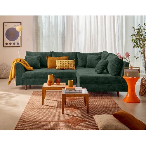 Rune - Canapé D'angle Droit 4 Places En Velours Texturé